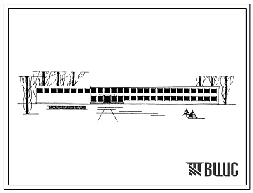 Типовой проект 224-1-23 Универсальное здание общеобразовательной школы на 8 классных помещений (на 320-392 учащихся). Для строительства во II строительно-климатической зоне. (Для 2 проектно-строительной зоны).