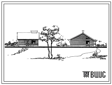Типовой проект 184-89-59/1 Одноэтажный жилой дом с трехкомнатной квартирой типа 3Б (шифр БКС-5). Для строительства во 2В климатическом подрайоне Белорусской ССР