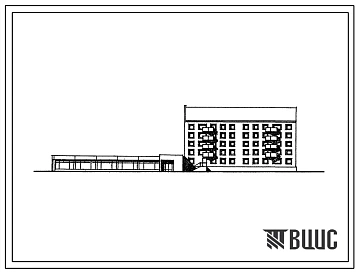 Типовой проект 114-050С.87 Блок-секция 5-этажная 28-квартирная торцовая со встроенно-пристроенным магазином "Товары для молодежи" торговой площадью 650 м2 в конструкциях серии 1.020.1-2с