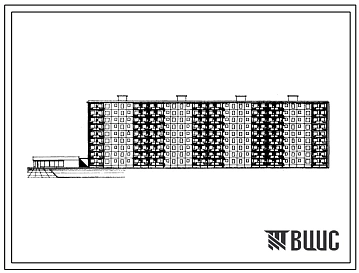 Типовой проект 1-468Б-13 9-этажный 4-секционный дом на 143-144/ квартиры. (Вариает со встроенно-пристроенным блоком II)