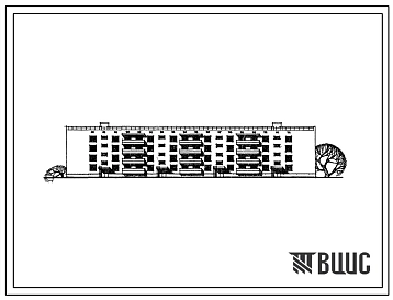 Типовой проект 114-24-31 Четырехэтажный четырехсекционный дом на 40 квартир (однокомнатных 1Б-8, двухкомнатных 2Б-8, трехкомнатных 3Б-16, четырехкомнатных 4Б-8). Для строительства в южных районах УССР