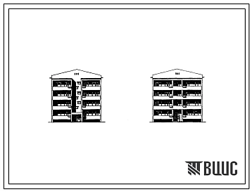 Типовой проект 114-77-80сп.85 Четырехэтажный односекционный дом-блок на 16 квартир