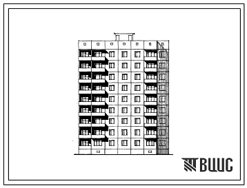 Типовой проект 94-0104.83 Блок-секция 9-этажная 36-квартирная угловая левая 3Б-3Б-1Б-2Б. Для строительства в Киевской области.