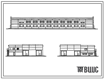 Типовой проект 816-1-57.84 Здание для ремонта и технического обслуживания тракторов центральной ремонтной мастерской для хозяйств с парком 200 тракторов.