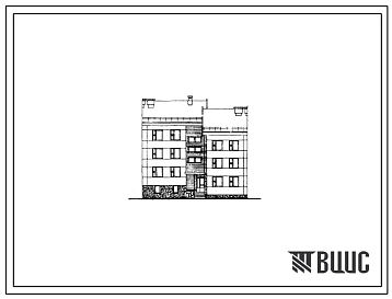 Типовой проект 89-041/1 Блок-сек 14-л трехэтажная шестиквартиная рядовая с квартирами (двухкомнатных 2Б — 3, трехкомнатных 3Б — 3) левая. Для строительства во IIВ климатическом подрайоне.