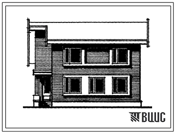 Типовой проект 144-24-117/1 Одноквартирный жилой дом с четырехкомнатной квартирой в двух уровнях. Для индивидуальных застройщиков южных районов Украинской ССР.
