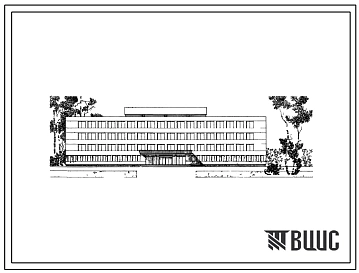Шифр Т-74-274 Универсальное административное здание в каркасно-панельных конструкциях ИИ-04 на 400 сотрудников (технический проект).