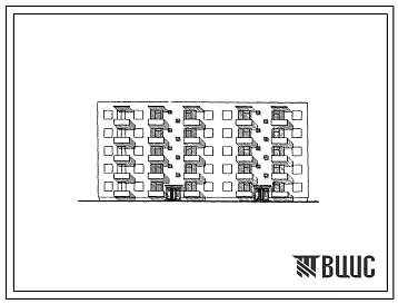 Типовой проект 98-030с Пятиэтажная блок-секция поворотная правая на 20 квартир (двухкомнатных 2Б-10; трехкомнатных 3А-5; пятикомнатных 5А-5). Для строительства в районах сейсмичностью 8 баллов