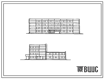 Типовой проект 807-10-77.85 Лабораторный корпус с виварием (для ветлаборатории со штатом 100 чел.). Размеры здания -15x48 м. Расчетная температура: -20, -30, -40°С. Стены - панельные легкобетонные. Покрытие - железобетонные плиты по железобетонным ригелям