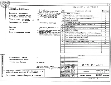 Альбом 5  85-07.86-АС.1-1 Архитектурно-строительные решения выше отметки 0.000. Фасад 1 