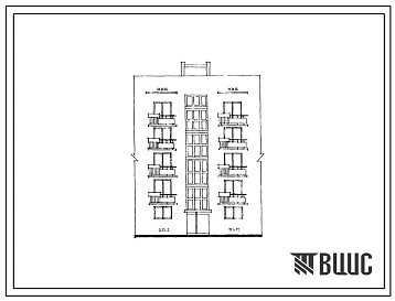 Типовой проект 109-043с Пятиэтажная одинарная блок-секция Р-1А.1А с лестничной клеткой на 10 квартир.