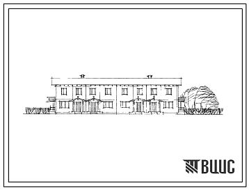 Типовой проект 141-90сх-17/1 Двухэтажный 4 квартирный блокированный жилой дом с квартирами типа 4Б в двух уровнях.
