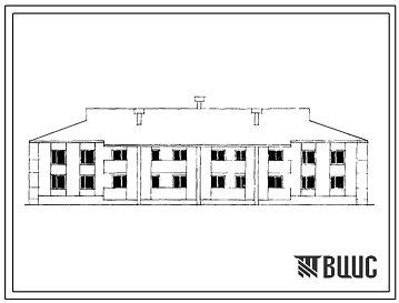 Типовой проект 115-34-7с/1 Двухэтажный двухсекционный дом на 12 квартир (однокомнатных 1Б-4, двухкомнатных 2Б-4, трехкомнатных 3А-4). Для строительства в районах сейсмичностью 7 баллов в 3Б климатическом подрайоне