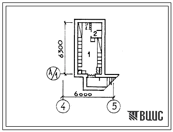 Типовой проект П-1-16(602-79.86) Хозяйственное бытовые помещения в подвале здания оконечной АТС емкостью 3000 номеров с отделением связи и радиоузлом, (убежище на 16 человек, размеры убежища 6,3м на 6м, режимы вентиляции 1).