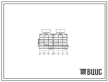 Типовой проект 901-6-100.89 Градирня трехсекционная с вентиляторами 2ВГ70 с секциями площадью 192 м2 с каркасом из железобетонных элементов. Условия строительства обычные (вариант – сейсмичность 8 баллов)