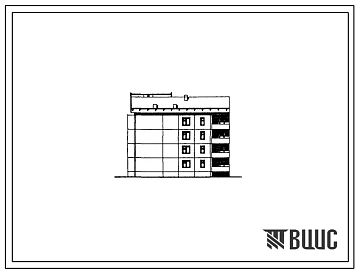 Типовой проект 96-074.85 Четырехэтажная блок-секция торцевая левая на 12 квартир. Для строительства в сельской местности