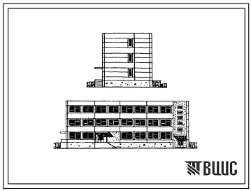 Типовой проект 222-9-28 Спальный корпус (интернат) на 50 мест для строительства в районах с расчетной наружной температурой -25 0С Белорусской ССР