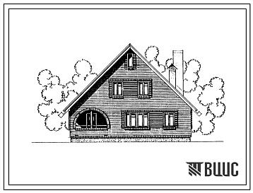 Типовой проект 141-219-34.92 Мансардный одноквартирный 5-комнатный жилой дом для индивидуальных застройщиков деревянно-панельной конструкции