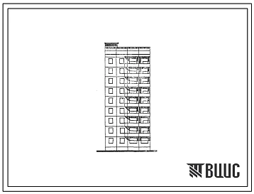 Типовой проект 94-0120.84 9-этажный 27-квартирный блок-элемент, правый Б 3п. 1Б-1Б-2Б /для строительства в г. Херсоне/
