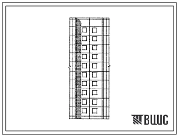 Типовой проект 141-025.13.87 Блок-вставка 10-этажная с внутренним углом поворота 135 градусов. Для города Свердловска