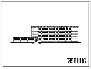Типовой проект 231-1-125(75)-104 Учебный корпус для универсальных зданий профтехучилищах и техникумах на 720 учащихся. Здание одно-, четырёхэтажное в панельных конструкциях серии 125(75). Стены из легкобетонных панелей.