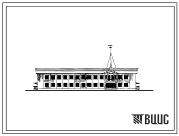 Типовой проект 266-21-15 Административное здание (брусчатое). Тип 3 для поселка на 3тыс. жителей.
