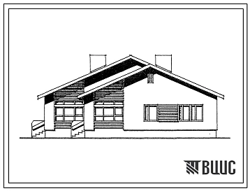 Типовой проект 184-16-129.13.89 Одноэтажный двухквартирный дом с 3-комнатными квартирами для строительства в Приморском крае