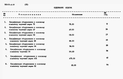 Альбом 7 Спецификация оборудования