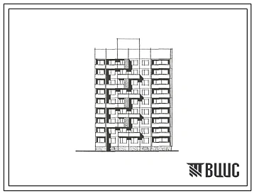 Типовой проект 160-010с/1.2 Блок-секция торцевая правая 27-квартирная 2Б-3Б-3Б (Шаг поперечных стен 3,2 и 3,6 м СТЕНЫ ИЗ ОДНОСЛОЙНЫХ КЕРАМЗИТОБЕТОННЫХ ПАНЕЛЕЙ, Ориентация широтная, Сейсмичность 8 баллов, Девятиэтажные)