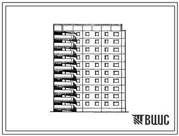 Типовой проект 121-0192.13.88 Десятиэтажная блок-секция торцевая правая на 40 квартир. Для Челябинска
