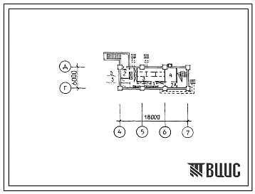 Типовой проект П-4-45(807-11-9с.83) Помещения подвала административного здания с санпропускником на 60 человек для животноводческих комплексов и ферм, (убежище на 45 человек, размеры убежища 18м на 6м, режимы вентиляции 1,2).
