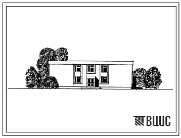 Типовой проект 284-1-190.83 Дом быта на 20 рабочих мест, гостиница на 10 мест. Торговый центр поселка. Для строительства в 1В климатическом подрайоне, 2 и 3 климатических районах.