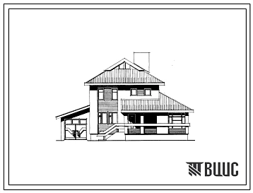 Типовой проект 144-16-63/1 2-этажный 1-квартирный 4-комнатный жилой дом, сблокированный с хозяйственными пристройками и гаражом (со стенами из кирпича) для индивидуальных застройщиков.  Для строительства в 1В климатическом подрайоне, 2 климатическом район