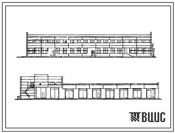 Типовой проект 816-246 Центральная ремонтная мастерская в блоке с гаражом для хозяйств с парком 50 тракторов