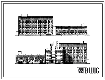 Типовой проект 251-07-25.89  Хирургический корпус на 180  коек для расширения больниц (объёмно-планировочное решение). Здание  трёх-, пяти -,  семиэтажное. Стены из трёхслойных керамзитобетонных панелей по серии 1.090.1-1