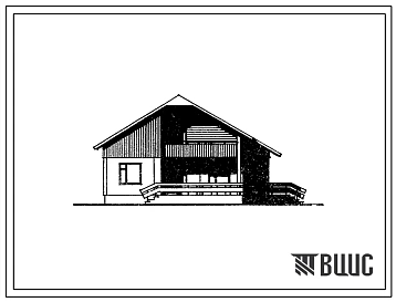 Типовой проект 181-91-34/1.2 Жилой дом мансардный, одноквартирный четырехкомнатный для индивидуальных застройщиков сельского строительства в нечерноземной зоне РСФСР.