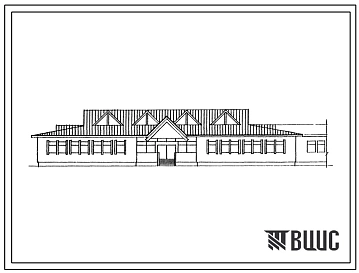 Типовой проект 224-06-26.91 Блок-пристройка  для шестилеток на 3 класса. Стены из кирпича. Здание одноэтажное.