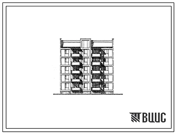 Типовой проект 172-04с.84 Блок-секция рядовая правая 5-этажная 15-квартирная 1Б-2Б-3Б. Для строительства в 3Б климатическом подрайоне Молдавской ССР сейсмичностью 7 баллов.