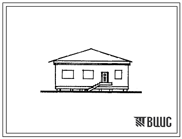 Типовой проект 1с-100-2 Одноэтажный дом на 2 квартиры со стенами из мелких блоков