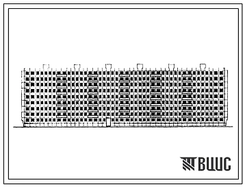 Типовой проект 1-335Д-29 Девятиэтажный шестисекционный крупнопанельный жилой дом на 216 квартир (двухкомнатных  127, трехкомнатных  71, четырехкомнатных  18).