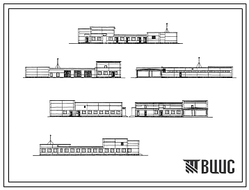 Типовой проект 252-9-89с.83 Хозяйственный корпус онкологического диспансера со стационаром на 120 коек. Сейсмичность 7, 8, 9 баллов. Здание одно -,  двухэтажное. Каркас сборный железобетонный серии ИИС-04. Стены из легкобетонных панелей.