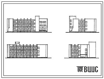 Типовой проект 244-4-52 Спальный корпус на 100 мест для базы отдыха (стены из кирпича). Для строительства в 1В климатическом подрайоне, 2 и 3 климатическом районе.