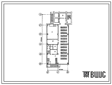 Типовой проект Б-1-310(816-1-7) Хозяйственно-бытовые помещения в подвальном помещении склада материалов главного корпуса завода, (убежище на 310 человек, размеры убежища 30м на 12м, режимы вентиляции 1,2,3).