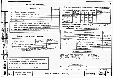 Альбом 3 Части 1.85, 2, 3, 4, 5, 6 Архитектурно-строительные чертежи, отопление и вентиляция, водоснабжение и канализация, электрооборудование, устройства связи и сигнализации на отм. выше 0.000