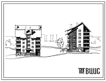 Типовой проект 114-204-7м Четырех- и пятиэтажный односекционный жилой дом на 18 квартир (одноэтажных 1А-1, 1Б-7; двухкомнатных 2Б-10). Для строительства в районах с вечномерзлыми грунтами