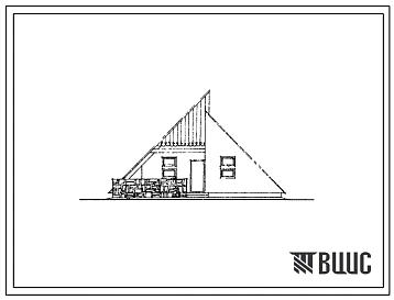 Типовой проект 184-000-55с Одноэтажный двухкомнатный садовый летний домик. Для строительства в 3Б, 4Б и 4В климатических подрайонах сейсмичностью 7 и 8 баллов