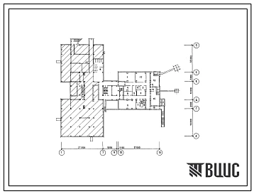 Типовой проект А-3-105(252-1-110) Помещения вспомогательного назначения в подвале унифицированного корпуса для детей/в каркасно-панельных конструкциях ии-04/на 120 коек, (убежище на 105 человек, размеры убежища 64,16м на 60, режимы вентиляции 1,2).