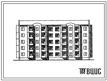 Типовой проект 154-175-42с.13.91 5-этажный 40-квартирный жилой дом с 1- и 2-комнатными квартирами для малосемейных (для Киргизской ССР)