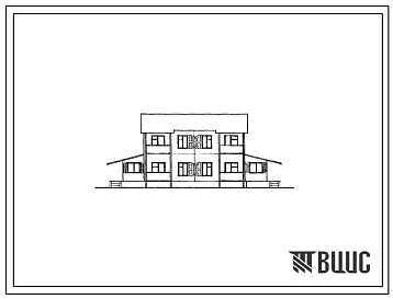 Типовой проект 141-48-48с.84 2-этажный 2-квартирный жилой дом с квартирами типа 5Б в двух уровнях. Для строительства во 2В, 3В климатических подрайонах Казахской ССР сейсмичностью 8 и 9 баллов.