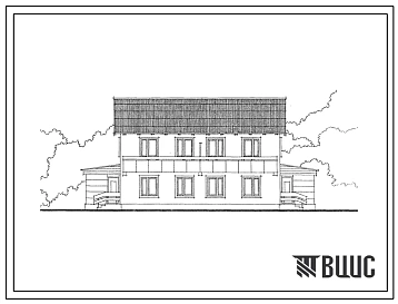 Типовой проект 144-52-205с.2 2-этажный 2-квартирный жилой дом с квартирами типа 4Б в двух уровнях. Для строительства в районах с сейсмичностью 9 баллов.
